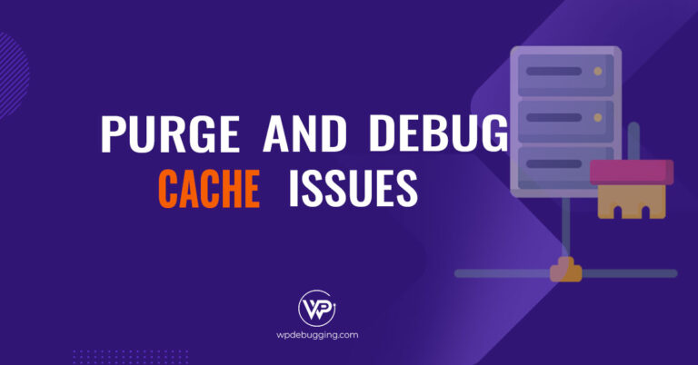 Illustration showing how to purge Cloudflare cache for a WordPress site using WPDebugging