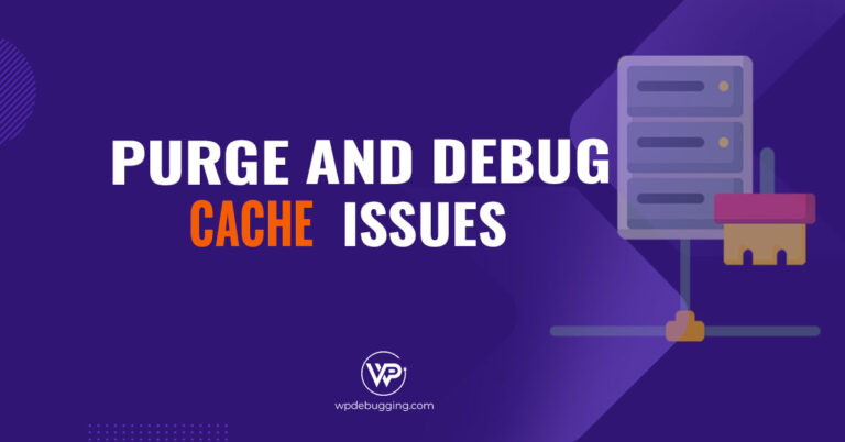 Illustration showing how to purge Cloudflare cache for a WordPress site using WPDebugging